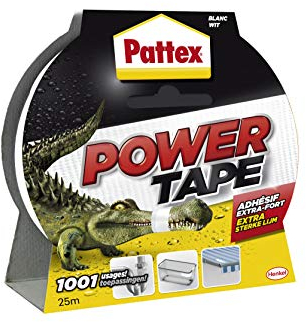 Pattex Power Tape Reparatur-Klebeband in Box, 25 m, Weiß