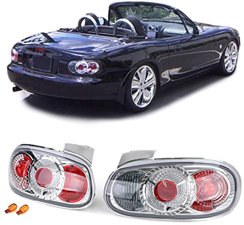 Klarglas Rückleuchten Chrom Paar passend für Mazda MX5 NB 98-05