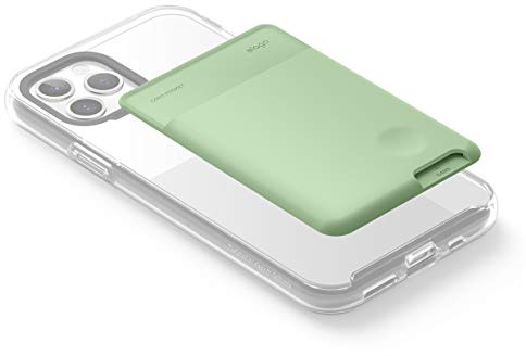 elago Phone Card Holder - Secure Wallet, Ultra Slim for Back of Phone, 3M Adhesive ID iPhone, Galaxy and Most Smartphones [Pastel Green]