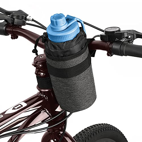 Accmor Insulated Bike Water Bottle Holders - Keeps Bottle Cool or Warm, Universal Fit for Kids, Mountain, Cruiser, Road Bikes - Black