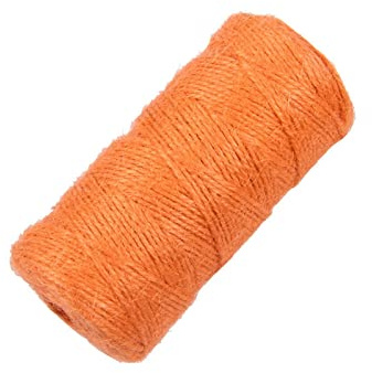 Egurs Bunte juteschnur 2mm Natürliche Schnur Garten Kordel für Gartenarbeit Floristik DIY Bündeln Dekoration Geschenkpapier Bindfäden Bild Display und Verzierungen Orange