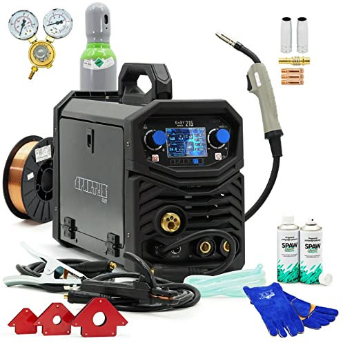 Set #1 Spartus™ MIG/MAG TIG LCD sinergia 3 in 1 saldatrice inverter 200 Amp VRD FCAW