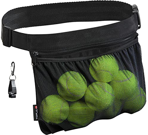 TOPJUM Tennisball-Halter, Pickleball-Halterung für Damen, Herren und Jugendliche, Balltasche, Netz-Hüfttasche, einfaches Halten von 6–8 Pickle-Bällen oder Tennis, vielseitiges Zubehör und Geschenke