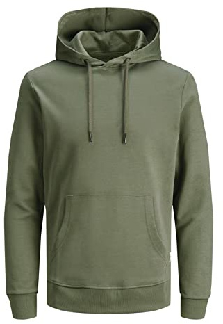 JACK & JONES Herren JJEBASIC Sweat Hood NOOS 12182537, Dusty Olive/REG, L