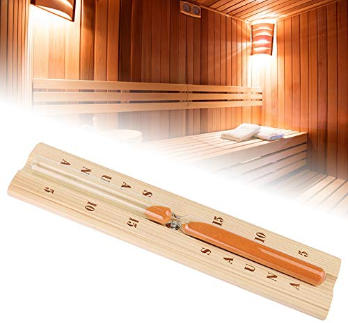 Qcwwy Sauna Sablier Minuterie Sueur Hammam Sablier Horloge, Sablier en Bois Résistant pour Bain Pin Sauna Sablier Horloge Chaleur Précise