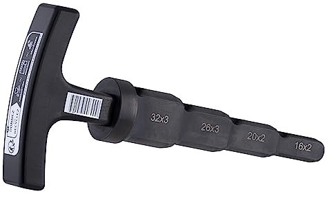 Calibratore sbavatore per tubo multistrato Ø16–32 mm | Per preparare i tagli prima della pressatura | Preciso, robusto e facile da usare | QUICK PLOMBERIE