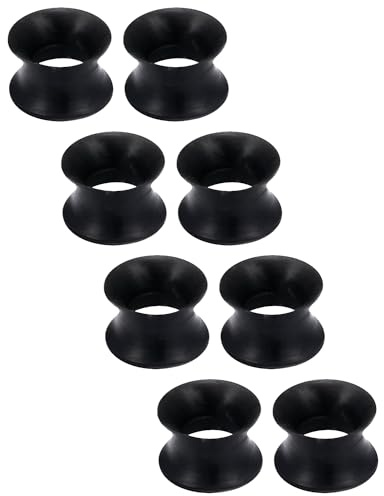Yaalozei 00G Black Silicone Gauges Tunnels Earrings for Ear Ultra Thin Silicone Plastic Soft Gauges Plug Tunnel Earrings Flexible Flesh Tunnel Expander Stretching Kit Gauge Earlets Plug Set Women Men