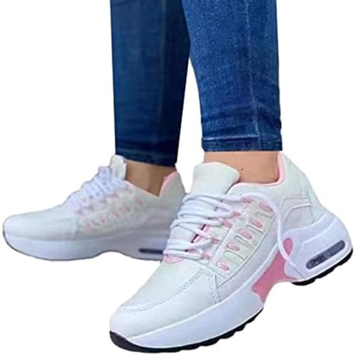Scarpe Terapeutiche per Diabetici da Donna, Corsa, Alluce Valgo, Piedi Gonfi - Ginnastica Leggere E Traspiranti Antiscivolo, Ortopediche per Artrite Edema - Bianco, 39 EU