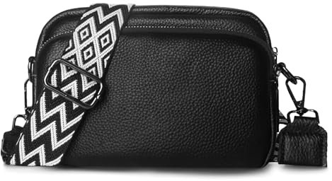 CNMTCCO Crossbody Bag Damen,Umhängetasche Damen,Echtes Leder Crossbody und Abnehmbar Schultergurt Damen Klein Handytasche Moderne Handtasche,Tasche Tägliches Arbeiten,Einkaufen,Reisen