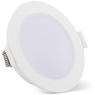 Gr4tec LED Einbaustrahler 230V 68mm, LED Spots IP65 5W 2700K Warmweiß 400LM, Deckenspot Weiß, Einbauleuchten Ultra Flach 35mm, Spots Deckenleuchte Einbauspots für Badezimmer Schlafzimmer, 20er Set