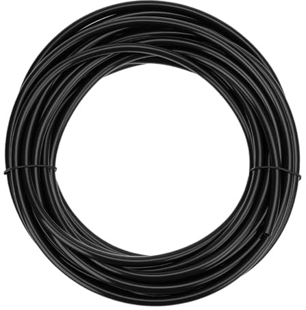 QWORK® PU Pneumatikschlauch Pneumatik Polyurethan Schlauch, Flexibel Druckluftschlauch für Pneumatische Werkzeuge, Außen 8mm x Innen 5mm, 12 Meter, Schwarz