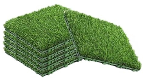 YShiuoL Tuiles de Gazon emboîtables Dalles De Gazon Synthétique Emboîtables for Terrasse, Décoration De Sol for Jardin, Pelouse, Terrasse, Balcon