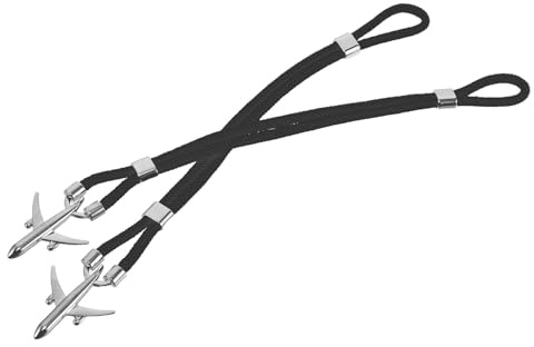 LALADEFIEE Flygplansrep Armband för Män och Kvinnor Justerbart Tvåradigt Pilotarmband med Ankarklämma Slitstarkt och Bekvämt Rep Present för Resenärer och Flygvärdinnor