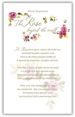 Greeting Card (ICG4906) - Sympathy - Rose Beyond The Wall - Foil Finish