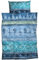 LIVING DREAMS Bettwäsche Indi Baumwolle blau 155x220 cm orientalische Ornamente Bordüren Bettwäsche-Set modernes Landhaus Italienischer Flair so hip