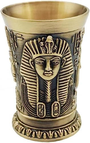 40ml Lega di Metallo Antico Egitto Colpo Vetro Bar Drinkware Accessori In Metallo Vintage Egiziano Bicchiere Da Vino