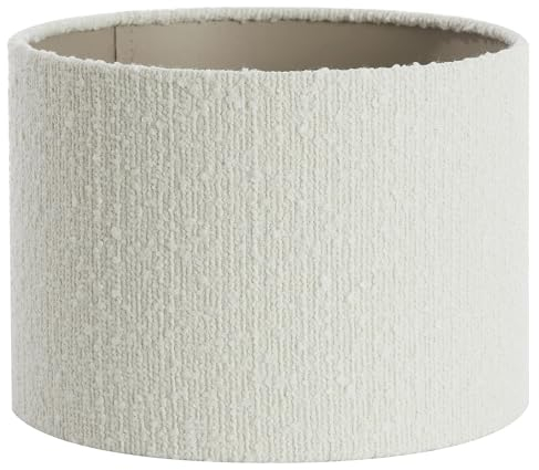 Light & Living Lampenschirm - Weiß - Braun - Stoff - Ø 25 cm