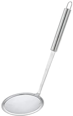 YSAMAX Stainless Steel Ultrafine Oil Skimmer, Strainer and Colander, Spoon Filter, Soup Strainer, Durable, Versatile Kitchen Tool, Long-Lasting Performance, (10cm)