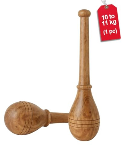 KNK GADA FITNESS BAR INDIAN CLUB BHEEM MACE SHOULDER EQUIPMENT MEEL KARLA KATAI FITNESS DURABLE WOODEN EQUIPMENT (10 to 11 KG)