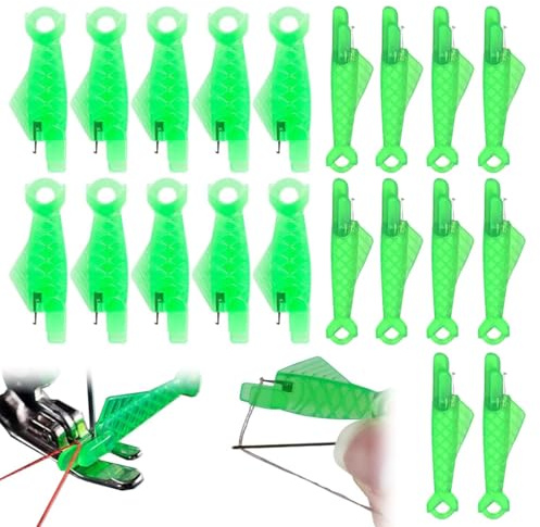 GXGM 20 Stück Nadeleinfädler,Einfädelhilfe für Nähnadeln Nähmaschinen Zubehör Kunststoff Nähnadeln Einfädler, Automatischer Einfädler Nadel Threading Tool für Handnähen