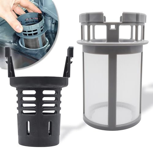 GIANTO Kit filtre à lave-vaisselle intérieur + extérieur compatible avec Ariston Indesit Hotpoint Whirlpool Scholtes (C00256572 + C00256571) Filtres d'échappement de rechange en plastique