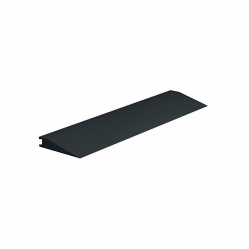 Roppe Rolling Traffic Transition Profile #74, Black, 3/8 H X 9' L X 3-1/2 W