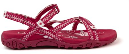 Izas Sandali da trekking da donna sportivi e confortevoli. Sandali estivi piatti per trekking e passeggiate, dal design ergonomico con 3 regolatori., Magenta, 40 EU