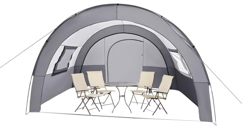 Tenda a tunnel per 6 persone, impermeabile (1500 mm) e protezione UV 50+, tenda familiare con altezza alzata, grande tenda da campeggio con borsa per il trasporto, per campeggio, escursioni, famiglie