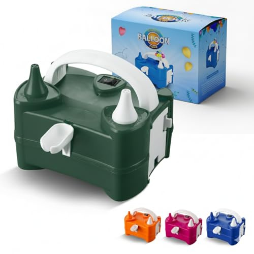 Active 100 Bomba eléctrica para Globos, portátil, con Doble Boquilla, para Globos de 220-240 V, 600 W, para Actividades al Aire Libre