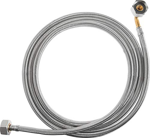 Cornat Maschinen-Zulaufschlauch - 200 cm Länge - 3/4 Zoll IG - 10 bar Betriebsdruck - Aus rostfreiem Edelstahl / Anschlussschlauch für Spül - & Waschmaschine / Zuleitung für Kaltwasser / T357215