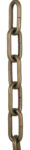 B&P Lamp® Antique Brass Finish 0 Gauge Heavy Duty Chain