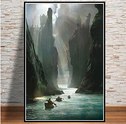 MZCYL Leinwand Malerei Wandkunst Bild Herr Der Ringe Film Karte Poster Drucken Leinwand Malerei Geschenk Ohne Rahmen 40 * 60 cm