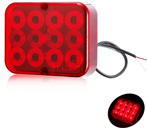 DARKGUARD LED Rot Nebelschluß-Leuchte Beleuchtung Anhänger 1piece 12v mit E Prüfzeichen,KFZ Nebel Lampe Nebelleuchte LED Rückleuchten Anhänger Heckleuchten Wasserdicht für Wohnwagen LKW
