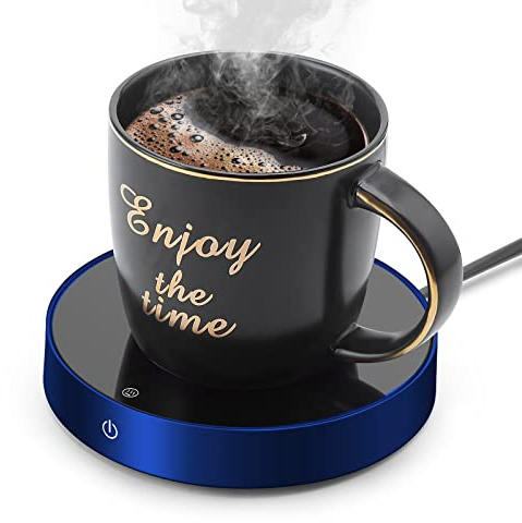 Kaffeewärmer, Schwerkraftinduktion Tassenwärmer, Elektrischer Kaffeewärmer 3 Temperatureinstellungen Schreibtisch Tassenwärmer mit 8 h Abschaltautomatik für Kaffee Tee Kakao Milch