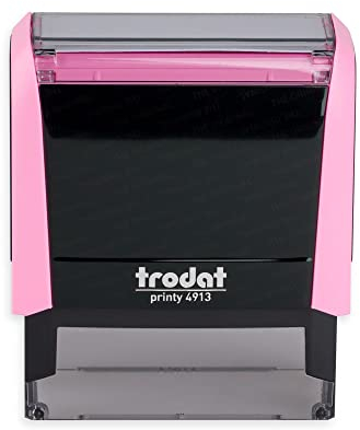 Trodat - Printy 4913 - Custom Stempel mit Wunschtext personalisieren, hier gleich online gestalten Gehäusefarbe grün – Adresstempel - Firmenstempel - mit Wunschtext - 58x22 mm - 6 Zeilen