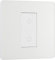 BG Electrical Secondary/Slave Single Touch Dimmer Light Switch, 2 Way, Screwless Front Plate, Evolve, Pearlescent White, PCDCLTDS1W