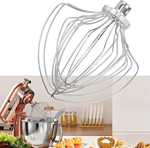 11-Draht-Peitschenaufsatz Ersatz für Kitchen-aid KN211WW Standmixer passend für 7 Quart Kippkopf Lift Standmixer Schneebesen Aufsatz für Eierschwerer Creme-Schlägel Schneebesen