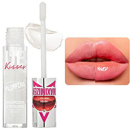 Ruby Kisses Plumping Lip Gloss – Hydrating, Voluminous, High-Shine, Cruelty-Free Lip Plumper, Smoothing, Instinct Lip Maximizer, 4 Colors, 0.15 FL oz. (CLEAR)