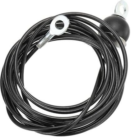 PATIKIL Pulley Cable, Adjustable Fitness Cable Pulley System Replacement Thick 4mm Heavy Gym Cable Pulley Attachment for Home Cable, Black (B-5m)