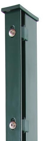 Pali per recinzione con listello di copertura, 6 x 4 x 140/160/180 cm, antracite/verde/grigio argento, con materiale di fissaggio (pali verdi RAL 6005, 160 cm, adatti per 100/103 cm di altezza del