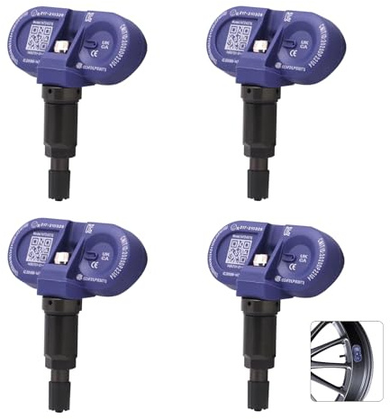 7JI Däcktryckssensor Bluetooth (BLE) för Tesla, TPMS däcksensor däcktryckskontrollsystem, kompatibel med Tesla Model S/3/X/Y producerad efter december 2020, OEM-ersättningssensorer (4 stycken)