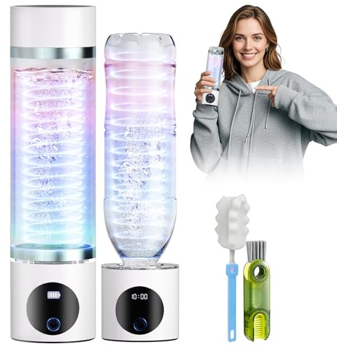IUHFSIFS Hydrogen Water Bottle 6000PPB Ultra PEM Technology: Touch Screen, Pressure Relief Valve, Maximum Hydrogen Concentration for Your Health