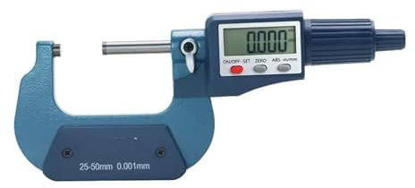 Micrómetro digital de 25-50 mm, micrómetro de calibre de 0,001 mm, micrómetro exterior