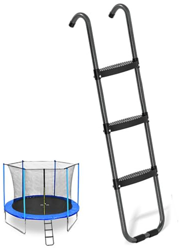 Trampoline Ladder, 13x38in 3 Step Non-Slip Heavy Duty Removable Trampoline Steps with Wide Step for Kids
