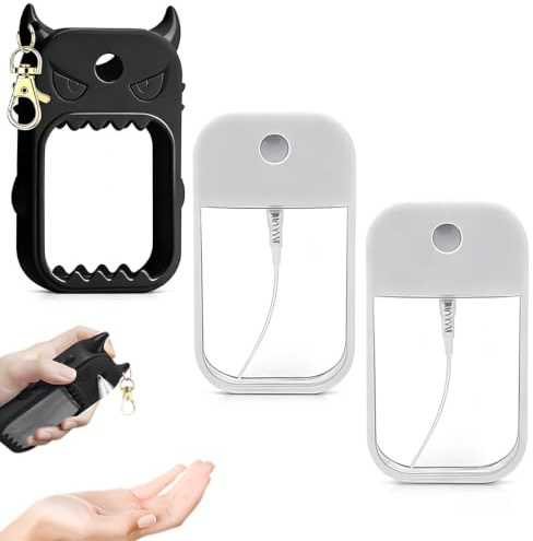 AJNZAU 2 Piezas Pulverizador Agua, Reutilizable Resistente Al Desgaste Fácil De Limpiar, Vaporizador Con Funda De Silicona Para Perfume Y Cosméticos (Plástico, 2 Piezas)