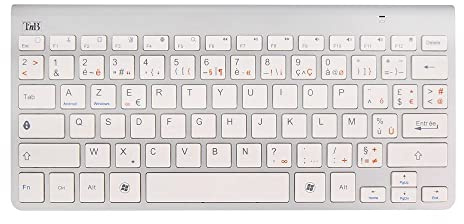 T'nB - K-Blue - Clavier AZERTY Bluetooth 3.0 - Silver/Blanc