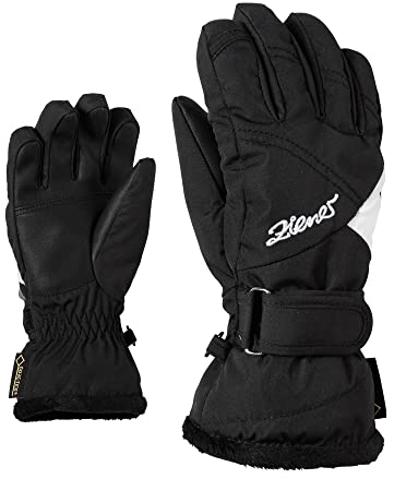 Ziener Mädchen LARA GTX GIRLS glove junior Ski-handschuhe / Wintersport | wasserdicht atmungsaktiv, black, 7,5