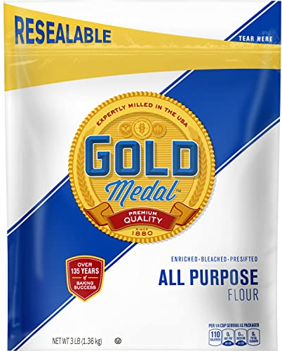 Gold Medal All Purpose Flour, Baking Flour, 3 lb Resealable Bag