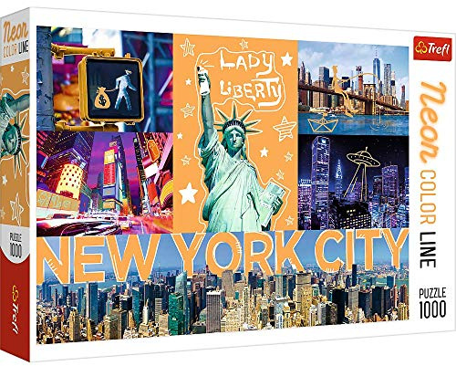 Puzzle Neon Color Line Neonowe miasto 1000