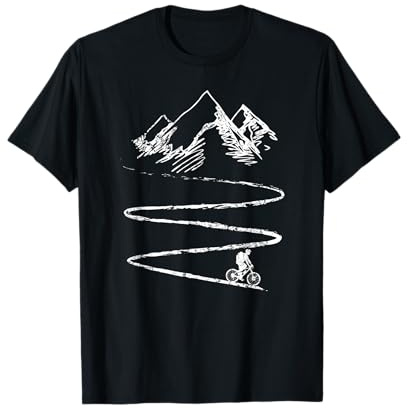Mountain Bike Bicicletta Ciclo Ciclista In Discesa Regalo Maglietta